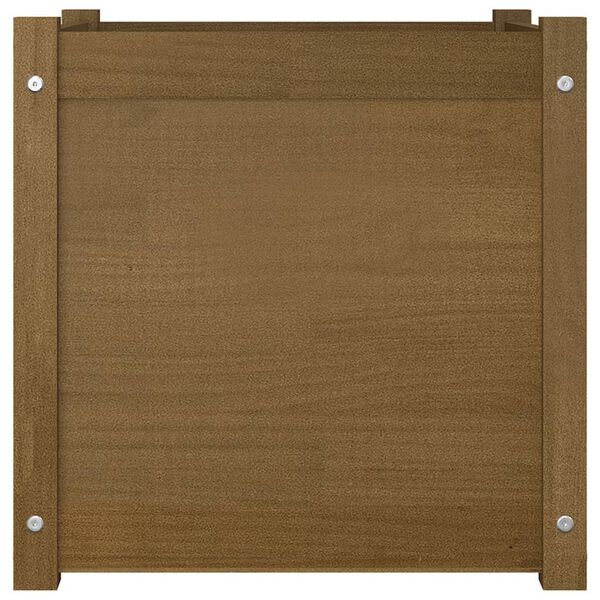 vidaXL Fioriera Giardino Marrone Ambra 50x50x50 cm Legno Massello Pino