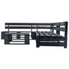 vidaXL Divani da Giardino su Pallet 4 pz Neri in Legno