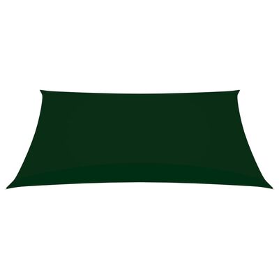 vidaXL Parasole a Vela Oxford Rettangolare 2x4 m Verde Scuro