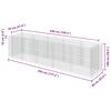 vidaXL Gabbione Letto Rialzato in Acciaio Zincato 450x90x100 cm