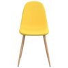 vidaXL Sedie da Pranzo 4 pz Giallo Senape in Tessuto