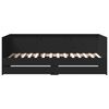 vidaXL Divano Letto con Cassetti senza Materasso Nero 75x190 cm