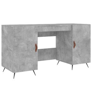 vidaXL Scrivania Grigio Cemento 140x50x75 cm in Legno Multistrato