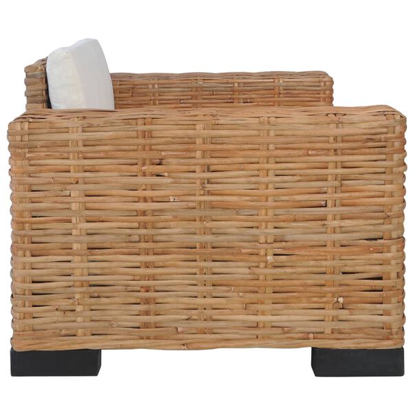 vidaXL Set Divani 2 pz con Cuscini in Rattan Naturale