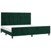 vidaXL Giroletto senza Materasso Verde Scuro 200x200 cm in Velluto