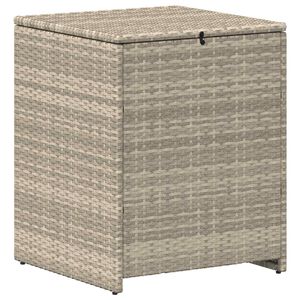 vidaXL Scatola per Cuscini Grigio chiaro 55 x 55 x 69 cm polyrattan