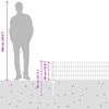 vidaXL Recinzione con Posto Argento 0,4 x 10 m Acciaio