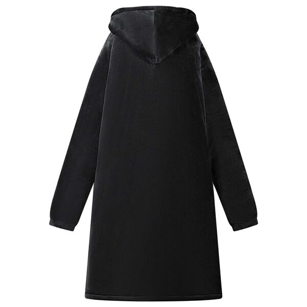 vidaXL Felpa coperta Nero L Pile e Flanella