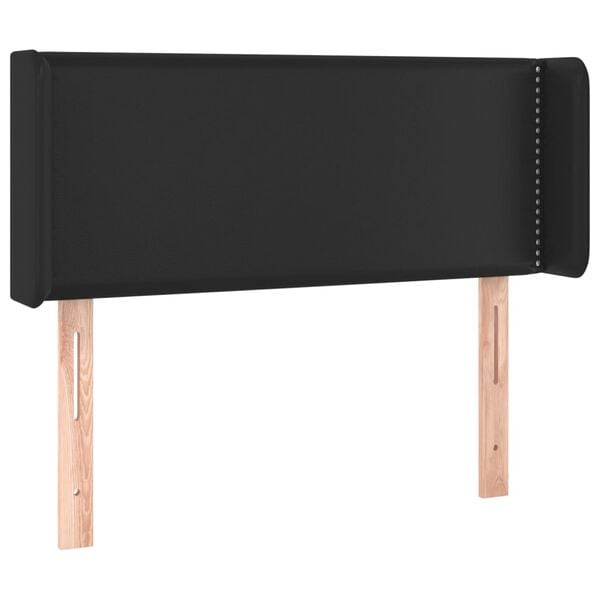 vidaXL Testiera ad Orecchio Nera 83x16x78/88 cm in Similpelle