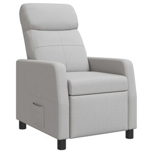 vidaXL Poltrona reclinabile Grigio Nuvola Tessuto