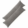 vidaXL Federa 2 pcs HOUTEN Grigio Scuro 40 x 145 cm Tessuto Chenille