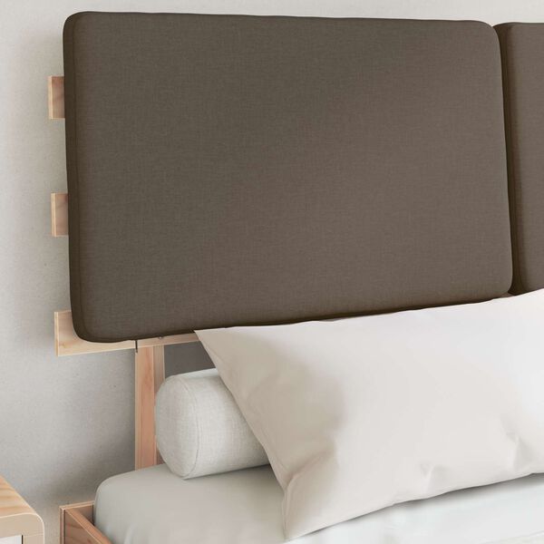 vidaXL Letto con Testiera Rivestita Talpa 140 x 200 cm Pino massello