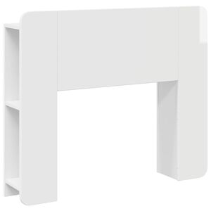 vidaXL Testata del letto Bianco Lucido Legno ingegnerizzato