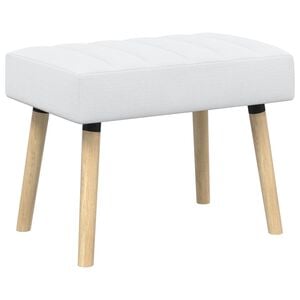 vidaXL Panchina trapuntata a canale Bianco 60 x 40 x 45 cm Tessuto