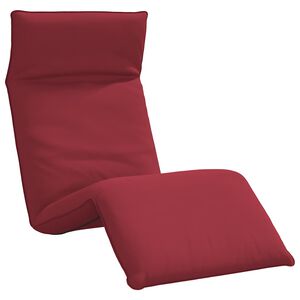 vidaXL Lettino Pieghevole Rosso Vino 175x54x8,5 cm in Tessuto Oxford