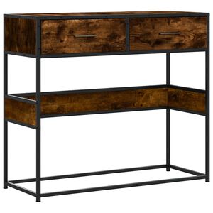 vidaXL Tavolino Consolle Rovere Fumo 90x35x80 cm in Legno Multistrato