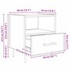 vidaXL Comodino con cassetto 2 pcs Legno vecchio 40 x 35 x 47,5 cm