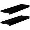 vidaXL Davanzali 2 pz Marrone-nero 70x20x2 cm Legno Massello Rovere