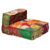 vidaXL Pouf Modulare a 4 Posti in Tessuto Patchwork