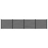 vidaXL Pannello di Recinzione 4 pcs WPC e Alluminio Grigio