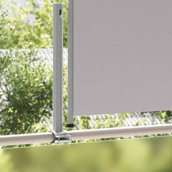 vidaXL Tenda da Sole Laterale Retrattile 120 x 300 cm Grigia