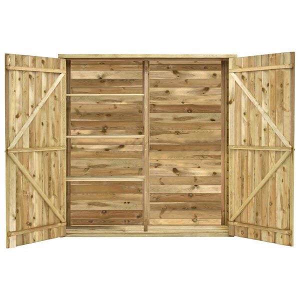 vidaXL Rimessa Attrezzi da Giardino 163x50x171 cm in Pino Impregnato