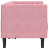 vidaXL Divano Chesterfield con Rinforzi 2 Posti Rosa in Velluto