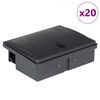 vidaXL Trappole per Topi 20 pz Nere 13x10x4 cm