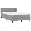 vidaXL Letto a molle con materasso Grigio chiaro 160 x 200 cm Tessuto