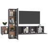 vidaXL Set Mobili Porta TV 5 pz Grigio in Legno Multistrato