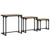 vidaXL Tavolo da caff&egrave; nesting 3 pz rovere artigianale