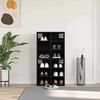 vidaXL Mobile per scarpe 2 pcs Rovere Nero 52 x 30 x 50,5 cm