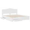 vidaXL Struttura del letto Bianco 200 x 200 cm Legno multistrato