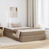 vidaXL Letto con contenitore e materasso Cappuccino 120 x 190 cm