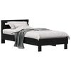 vidaXL Struttura del letto Rovere Nero 98.5 x 200 cm