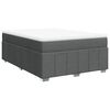 vidaXL Giroletto a Molle con Materasso Grigio Scuro 140x190 cm Tessuto