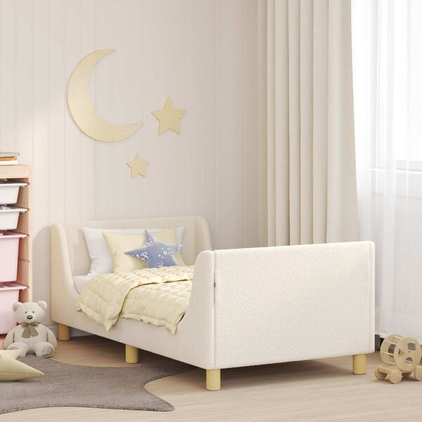 vidaXL Struttura letto bambini con testata Crema 80 x 160 cm