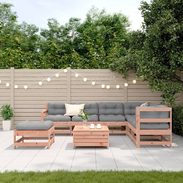 vidaXL Set Divani Giardino 8 pz con Cuscini Legno Massello di Douglas