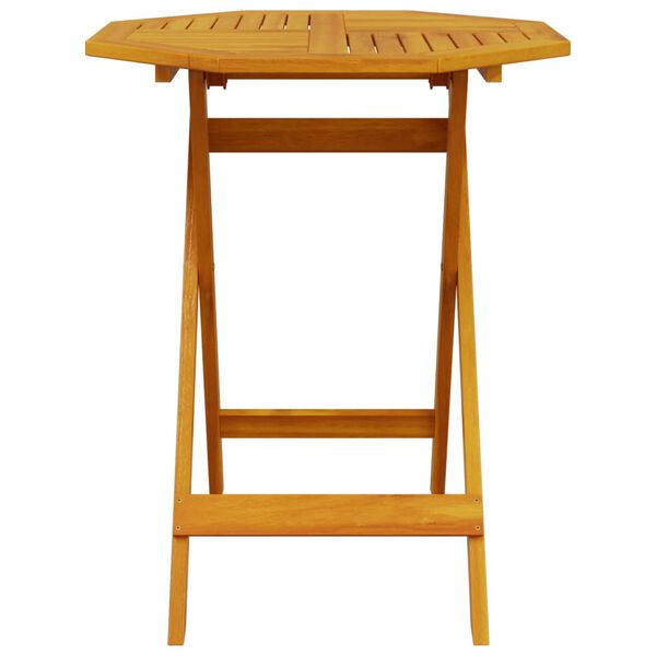 vidaXL Tavolo da Giardino Pieghevole &Oslash;70x75cm Legno Massello di Acacia