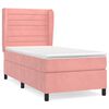 vidaXL Giroletto a Molle con Materasso Rosa 100x200 cm in Velluto