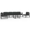 vidaXL Set Divani da Giardino 7 pz con Cuscini in Alluminio Antracite