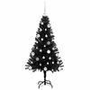 vidaXL Albero di Natale con 150 LED con supporto Nero 150 cm PVC