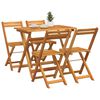 vidaXL Set bistrot 5 pcs Marrone legno massello di acacia
