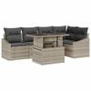 vidaXL Set Divano da Giardino 6 pz Grigio chiaro polyrattan