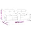 vidaXL Divano Massaggio a 4 Posti con Portabicchieri Grigio Scuro