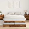 vidaXL Struttura letto con contenitore Legno vecchio 150 cm