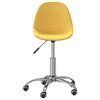 vidaXL Sedie da Pranzo Girevoli 4 pz Gialle in Tessuto