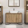 vidaXL Mobiletto per Lavabo Altro Rovere artigianale 91 x 35 x 60 cm