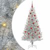 vidaXL Albero di Natale con 150 LED con supporto Argento 150 cm PET