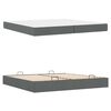 vidaXL Struttura letto con materasso 2 pcs Grigio Sfumato Tessuto